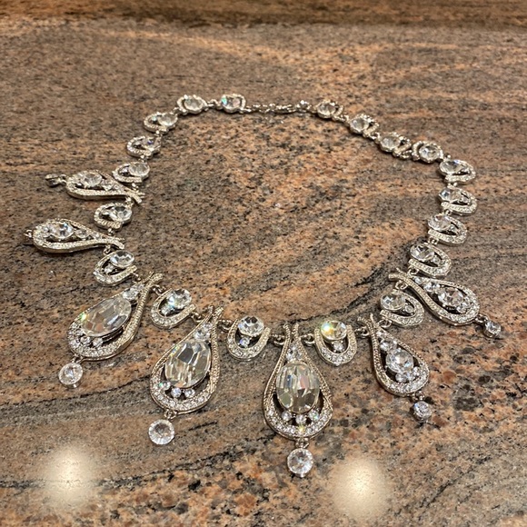 Crystal Necklace with Crystal Domed Ring with BONUS blue Ring - Picture 9 of 16